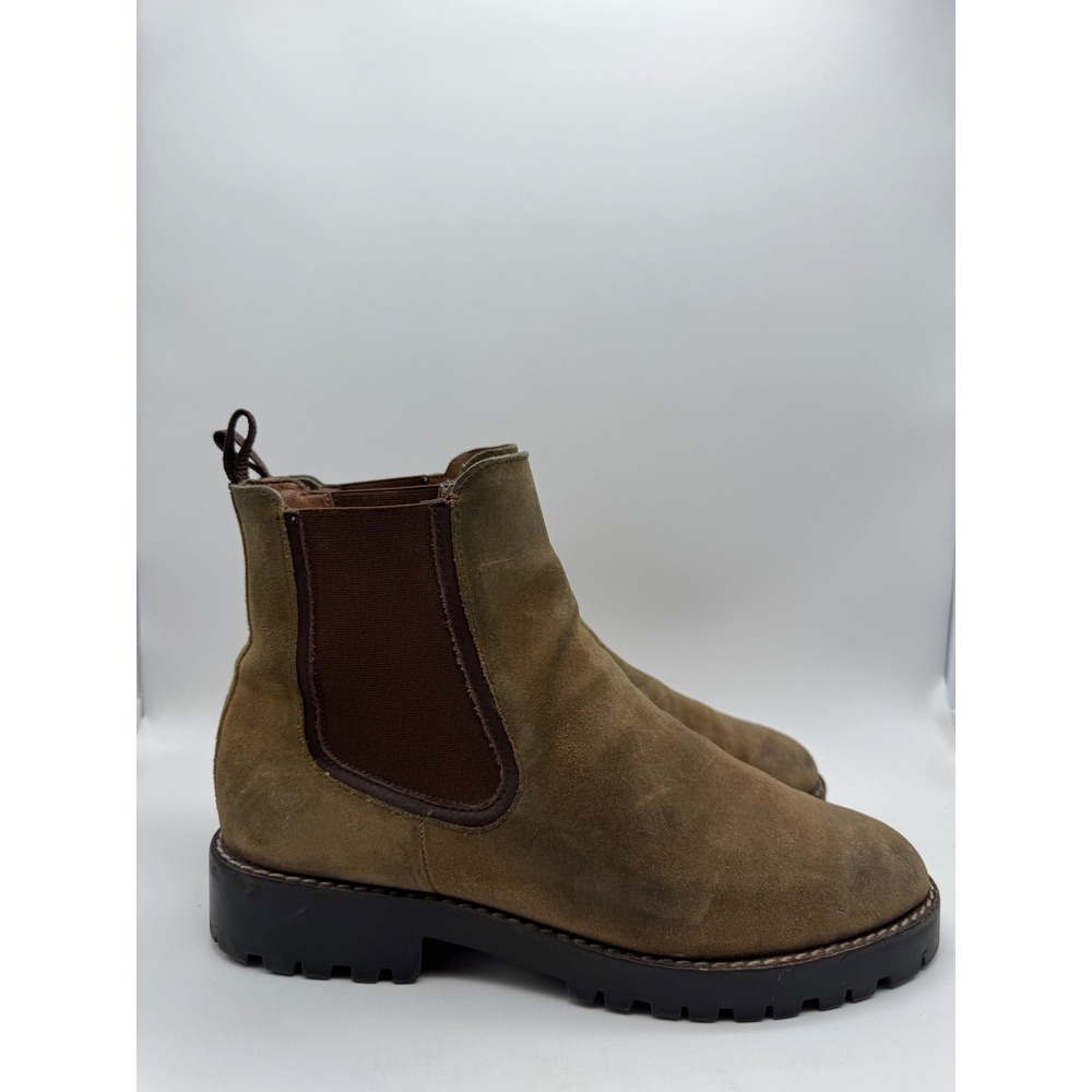 Thursday Boot Co Legend Chelsea Boots Olive Suede‎ Lug Sole Mens 9.5 US